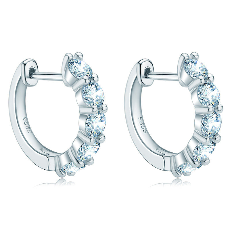 Women's Fashion Moissanite Sterling Sier Niche Temperament Rings