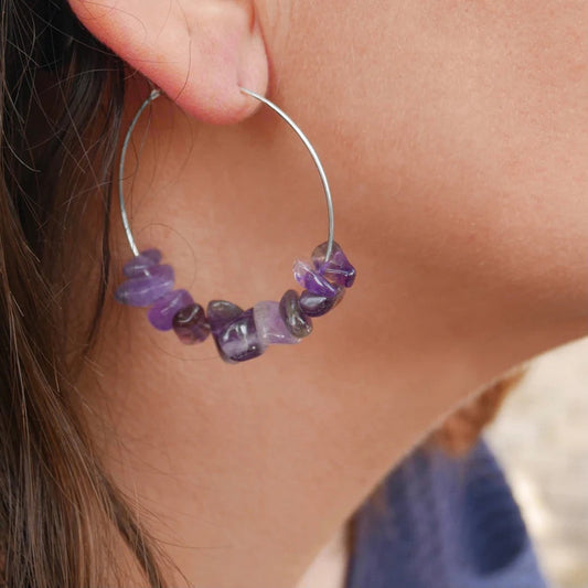 Vacation Style Color Irregular Gravel Female High Earrings