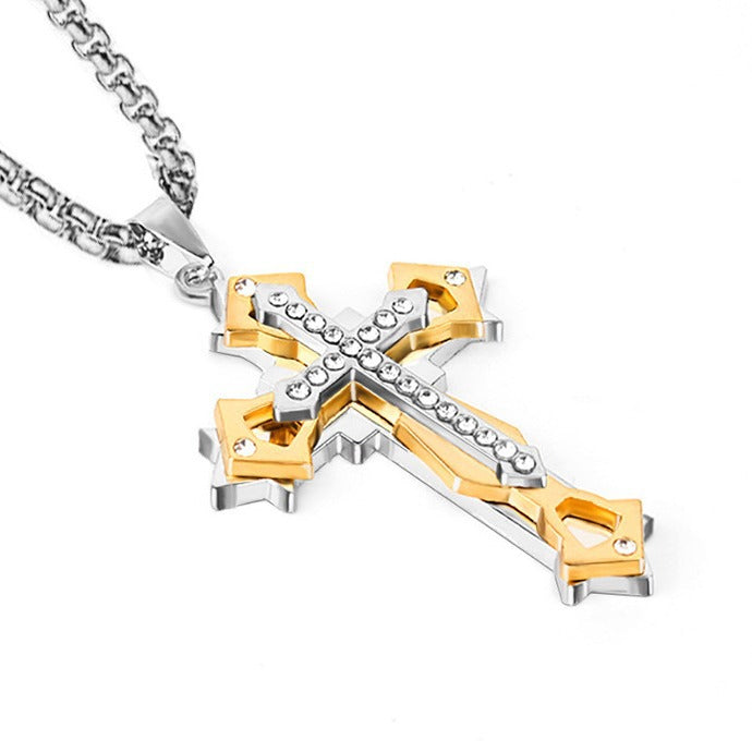 Women's & Men's Cross Stainless Steel Casting Ornament Necklaces