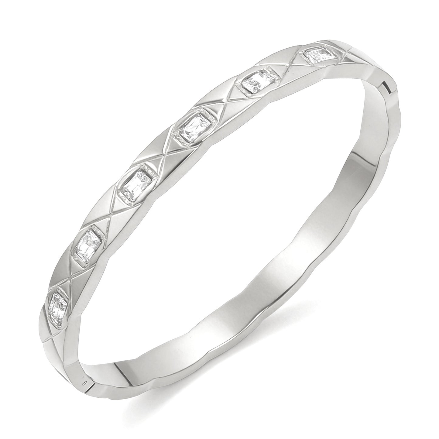 Open Stainless Steel Hydraulic Light Luxury High-grade Exaggerated Design Sense Bracelets