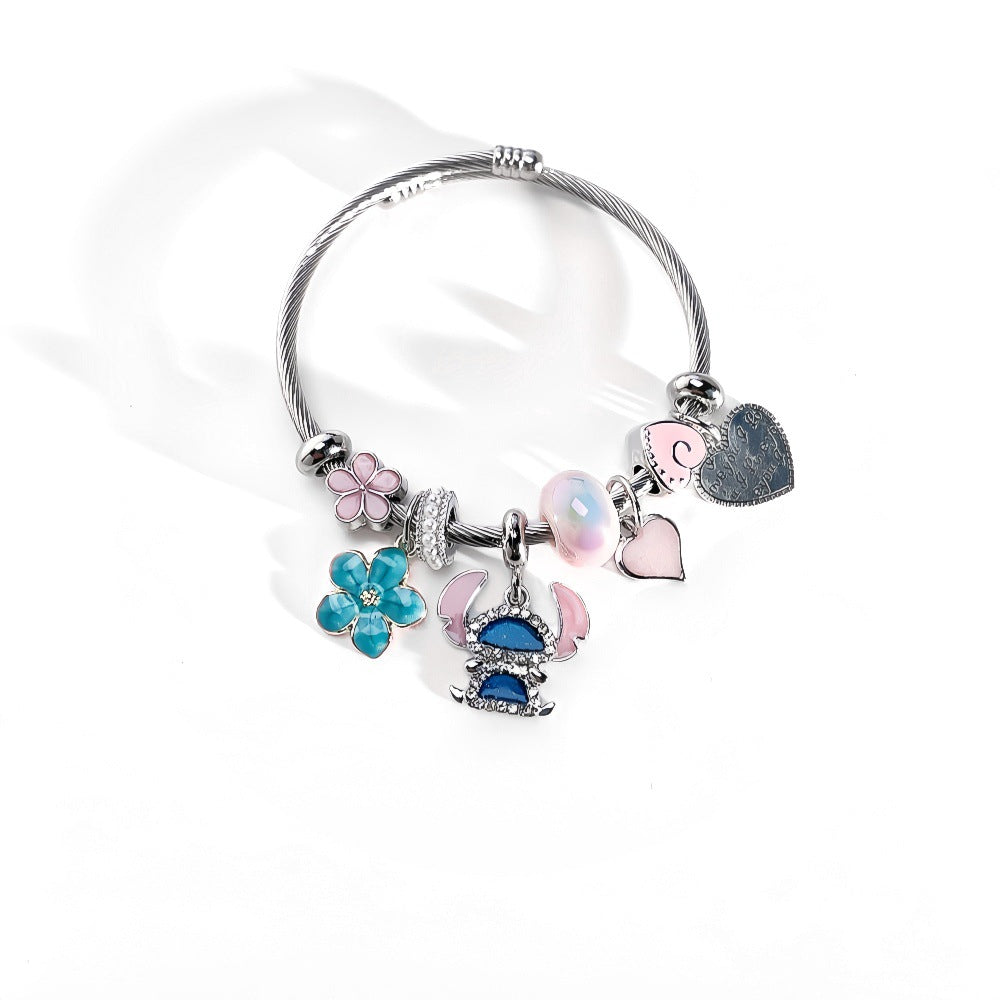 Beaded Disney Stitch Handmade Girlfriends Holiday Bracelets