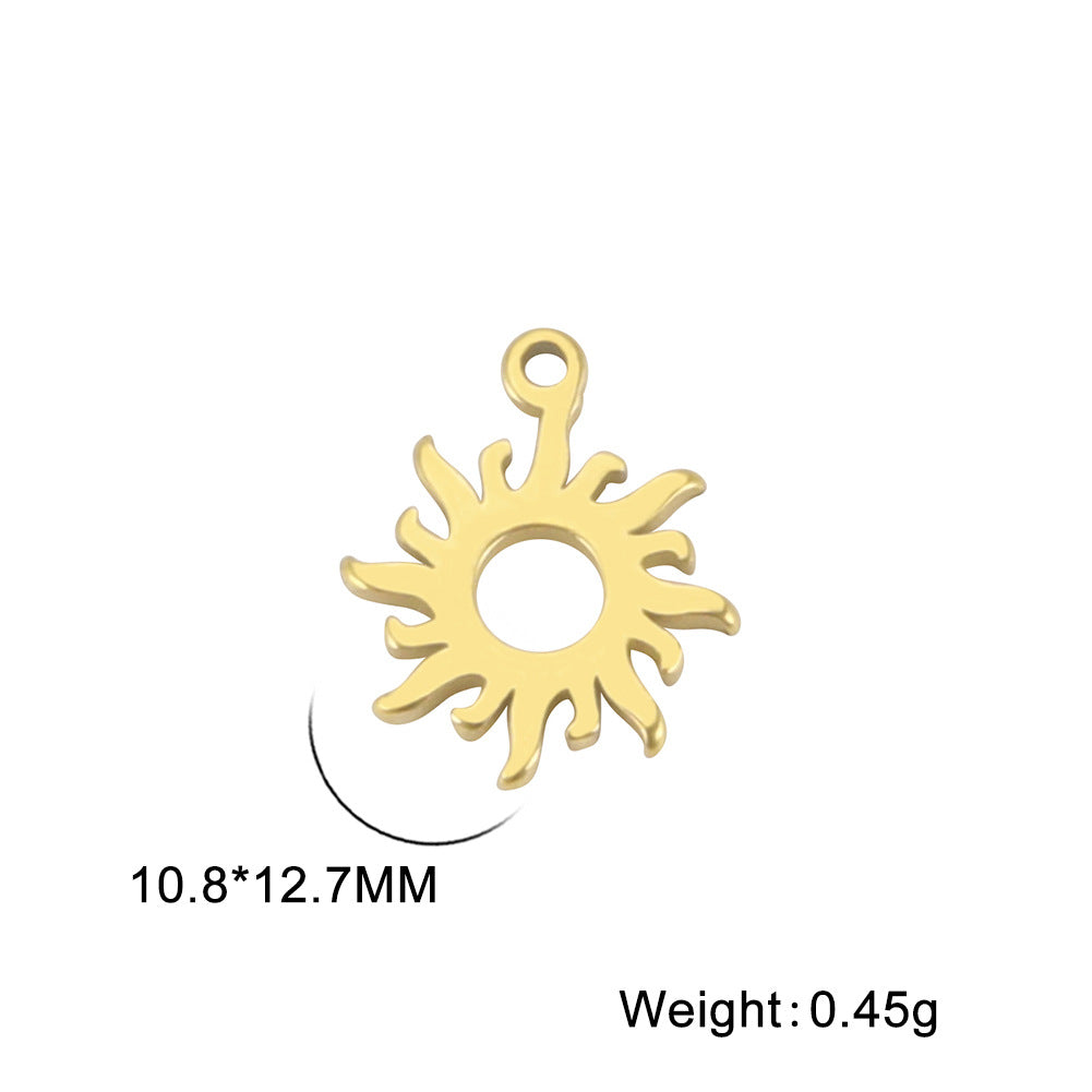 Enjoy Real Gold Plating Smooth Golden Hollow Sun Pendants