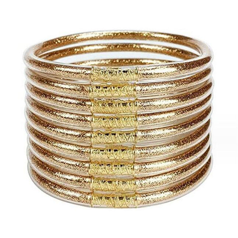 Women's Powder Combination Of Three Shiny Candy Color Bracelet