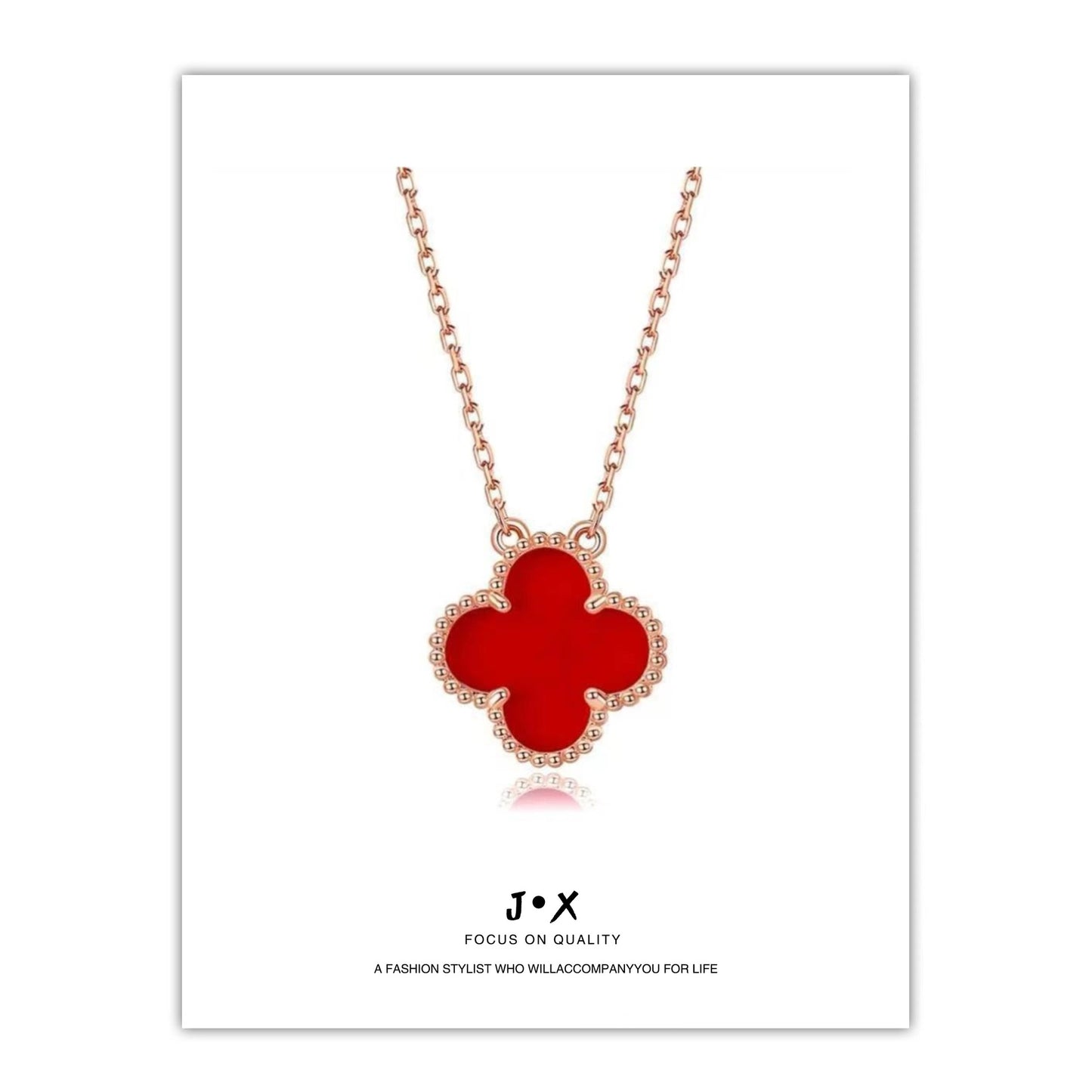 Quality Lucky Four-leaf Clover Female Clavicle Pendants