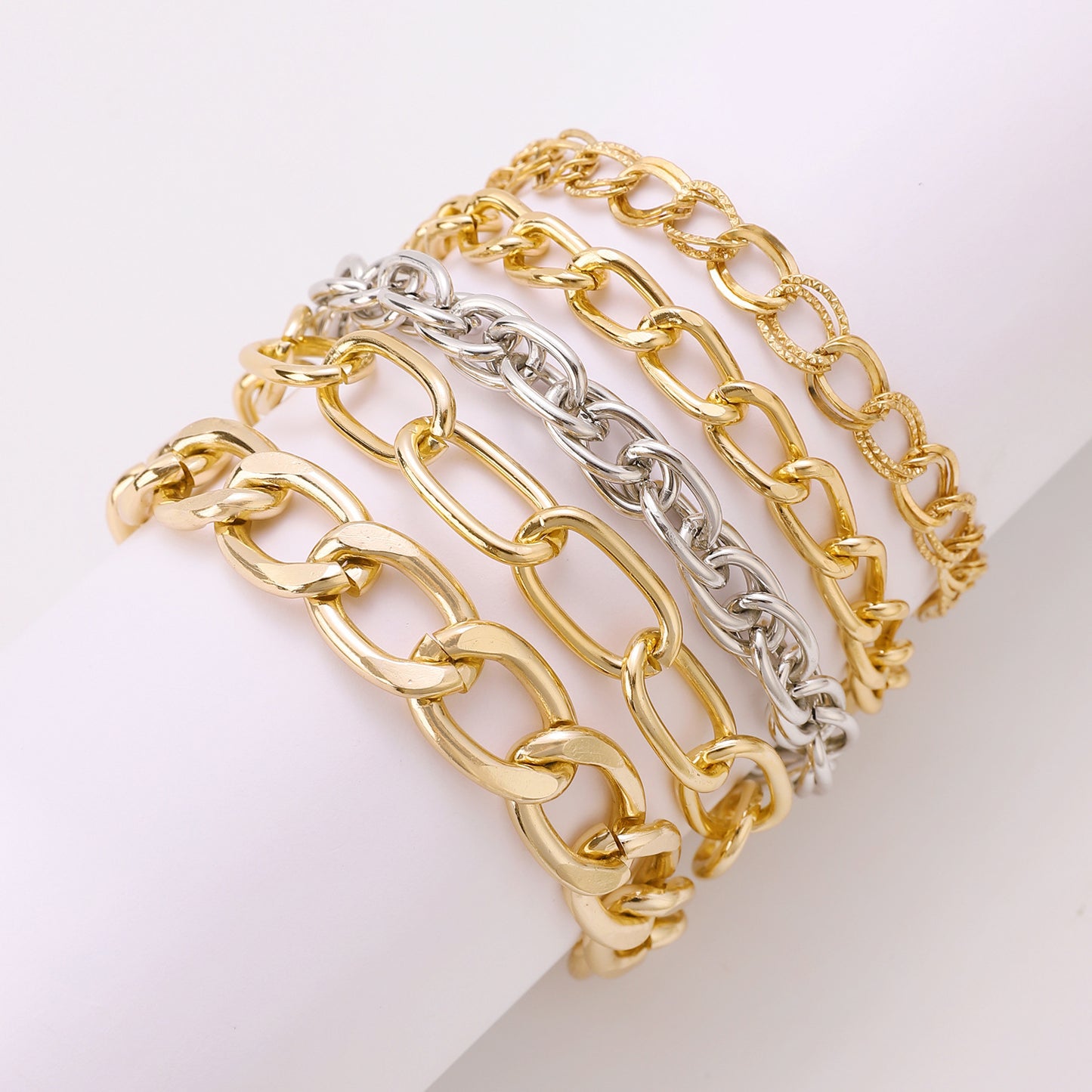 Alloy Combination Suit Set Punk Hip Bracelets