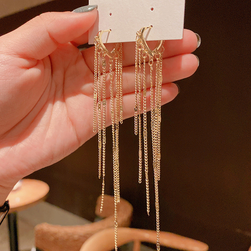 Long Fringe Temperament Fashionable Classy Personalized Earrings