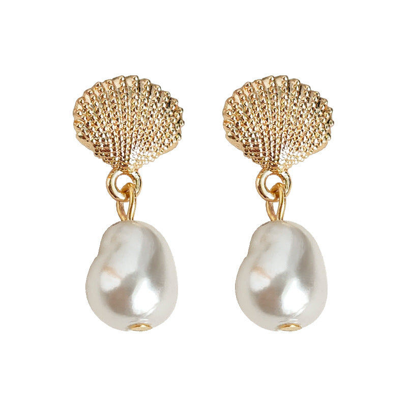 Commuter Light Luxury High-grade Shell Pearl Mini Ear French Earrings