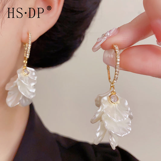 French Entry Lux Gentle Super Fairy Environmental Protection Copper Earrings