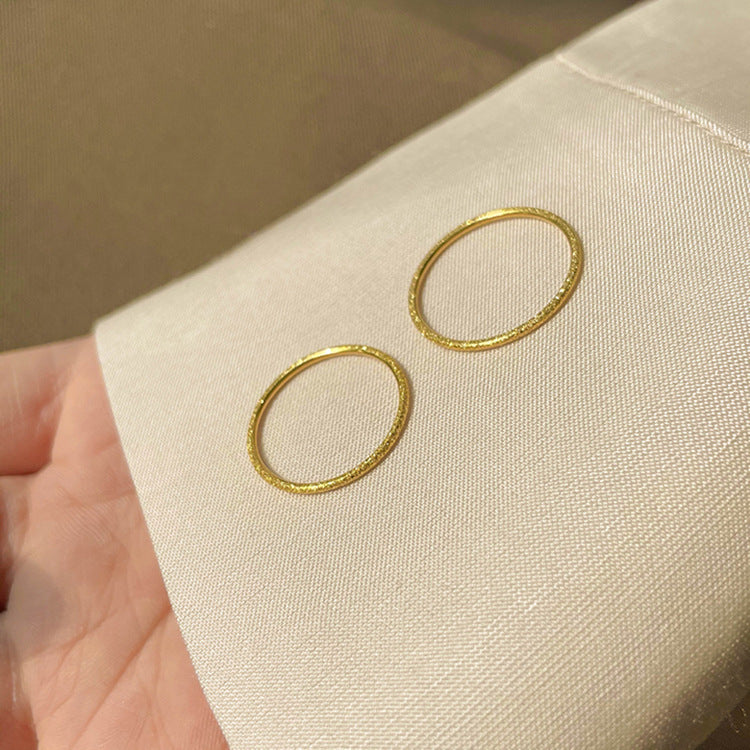 Women's Gold-plated Simple Frosted Fashion Index Finger Design Ring