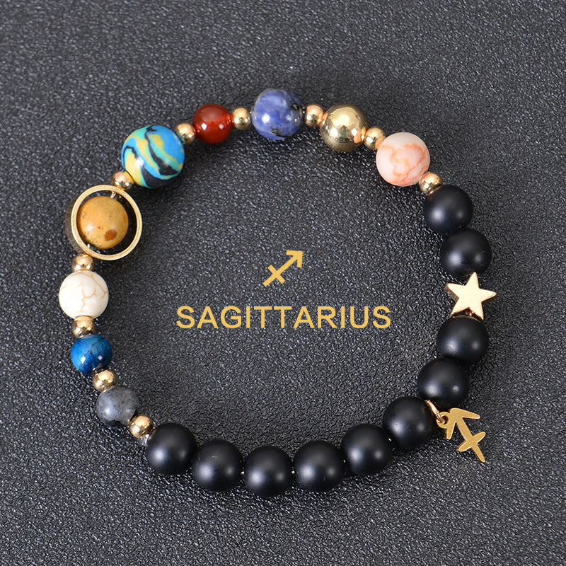 Planets Twee Constellations Frosted Stone Beaded Bracelets