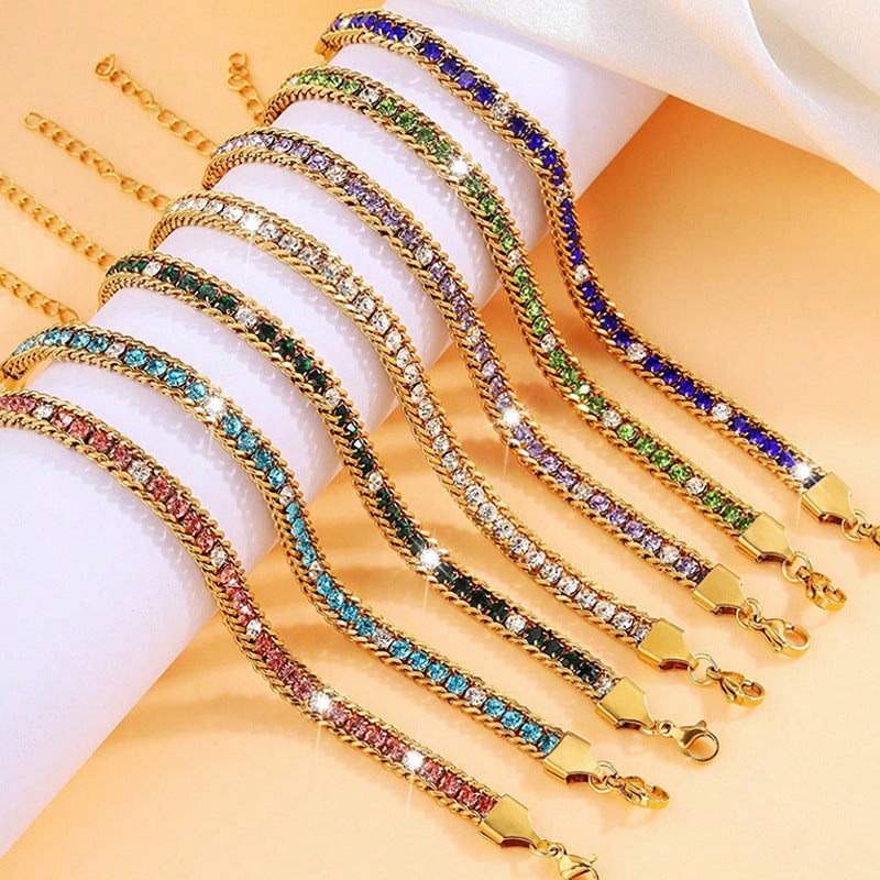 Women's Fashion Summer Versatile Personality Temperament Chain Titanium Bracelets