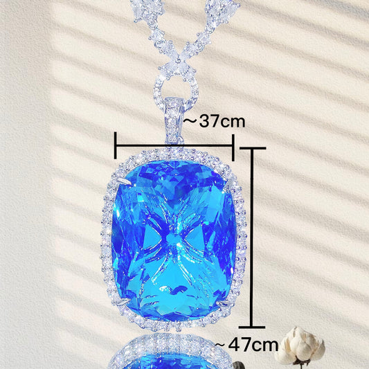 Aquamarine Light Luxury Full Diamond Design Pendants