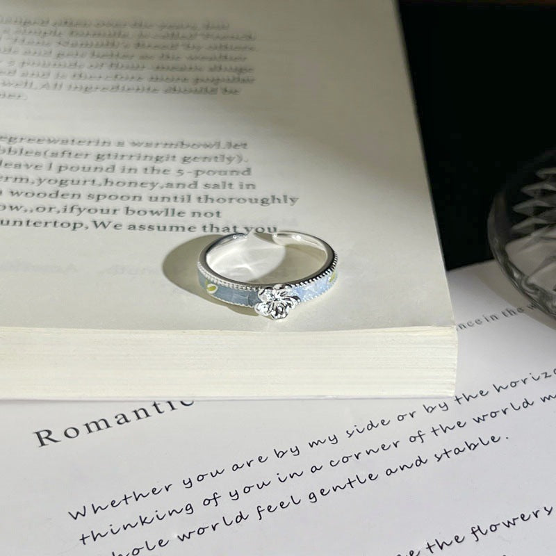 Flower Light Luxury Temperament Female Niche Summer Unique Design Sense Ring