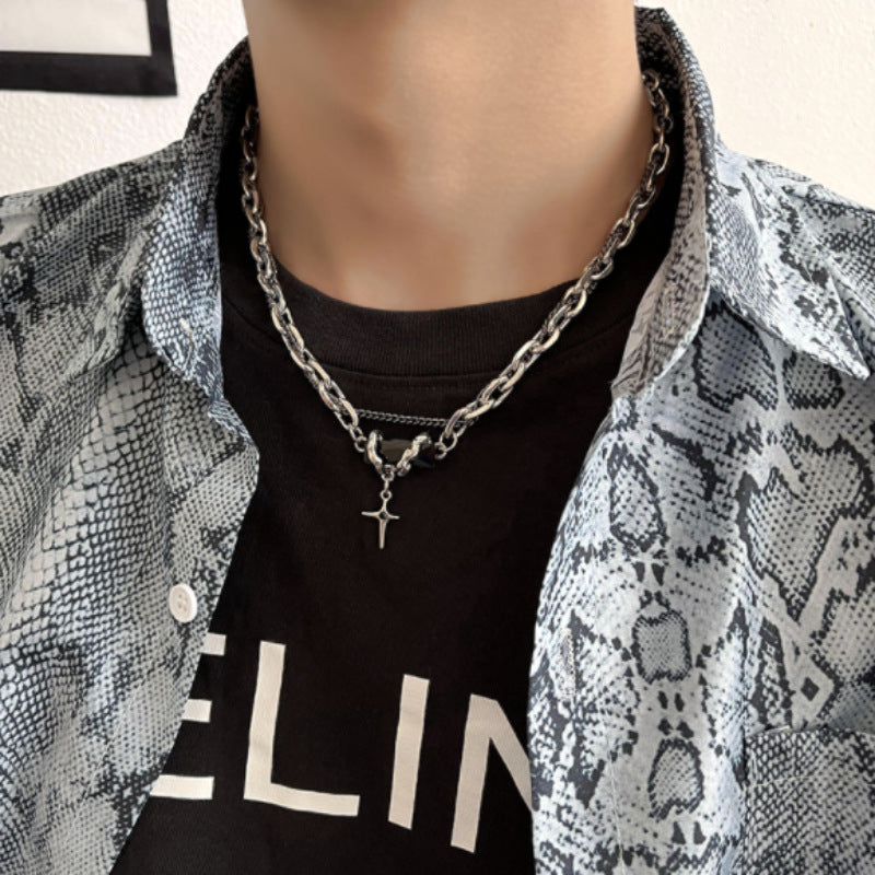 Women's & Men's Cross Pullover Trendy High Sense Clavicle Necklaces