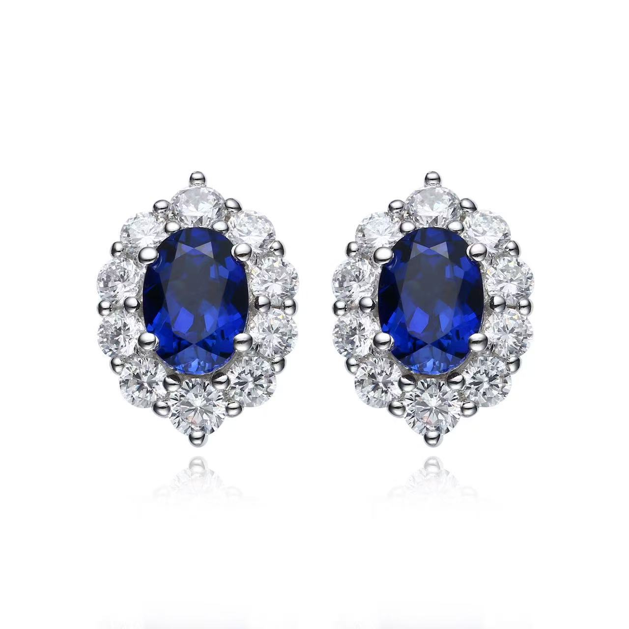 Women's Royal Sapphire Diana High Sense Niche Earrings