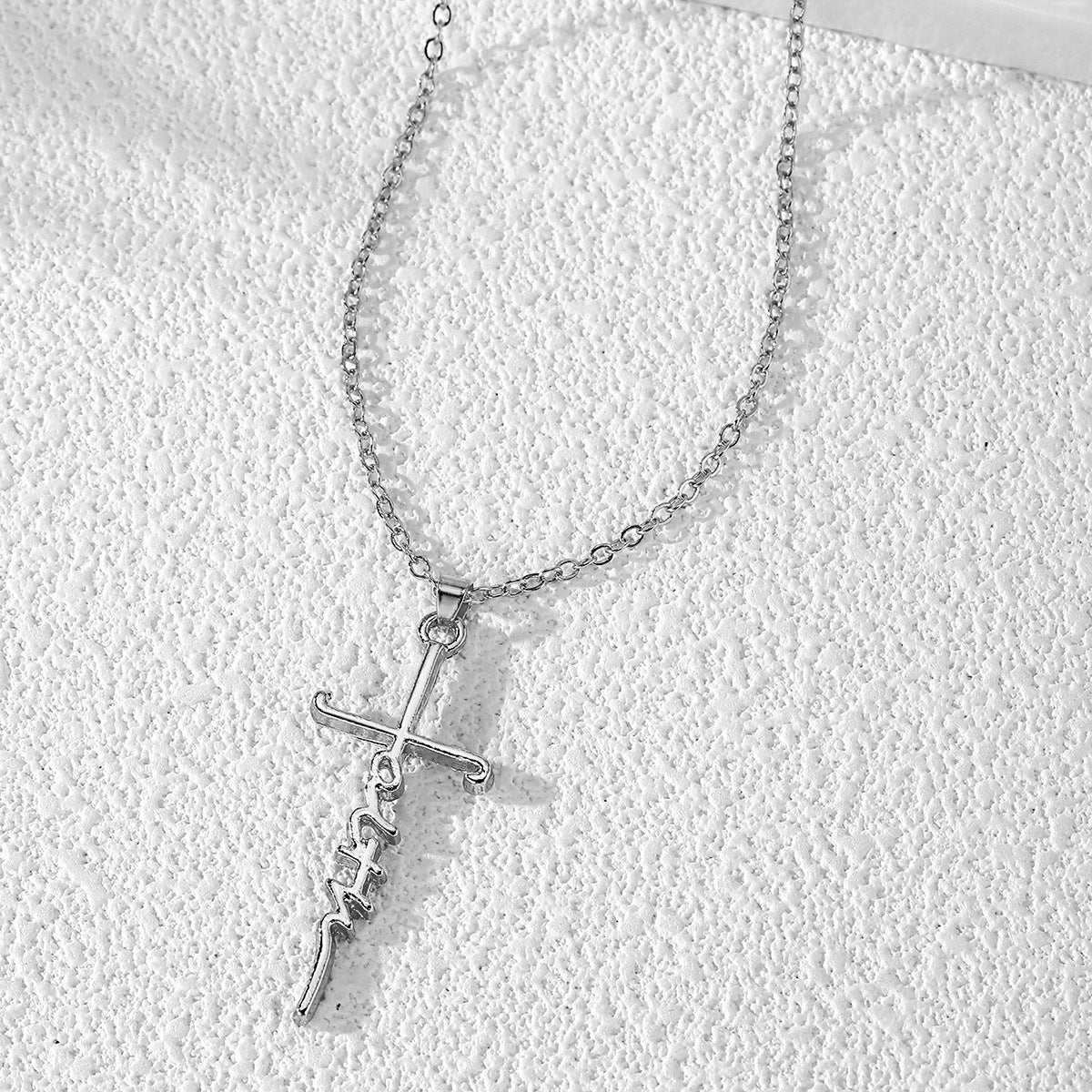 Artificial Short Pearl Creative Cross Retro Necklaces