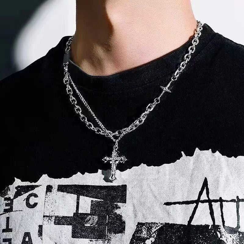 Men's Fading Light Luxury Hip Hop Punk Cuban Link Chain Necklaces