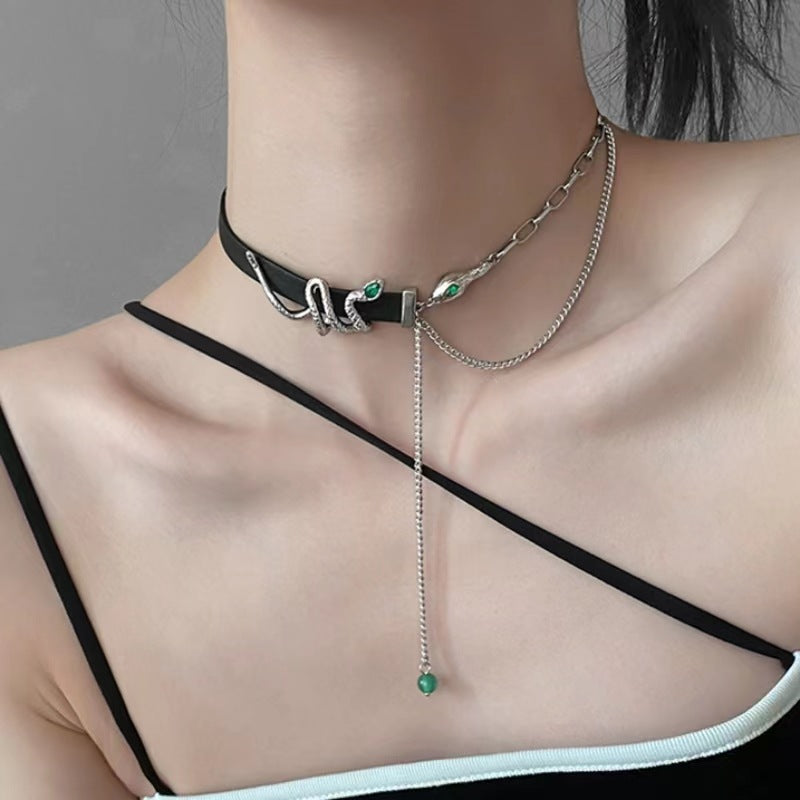 Snake Cold Style Female Design Temperament Necklaces