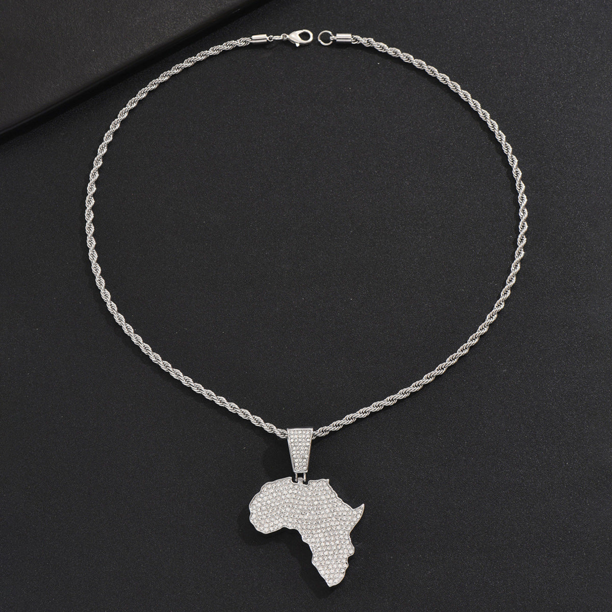 Men's Zircon Cross Design Clavicle Chain Hip Necklaces