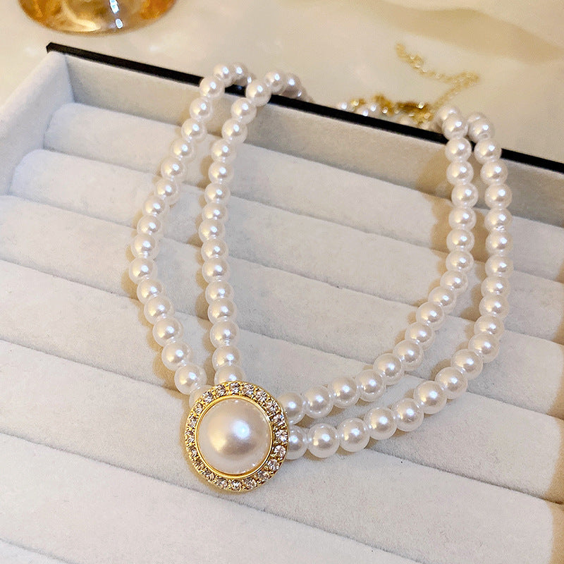 Vintage Pearl Flower Love Affordable Luxury Necklaces