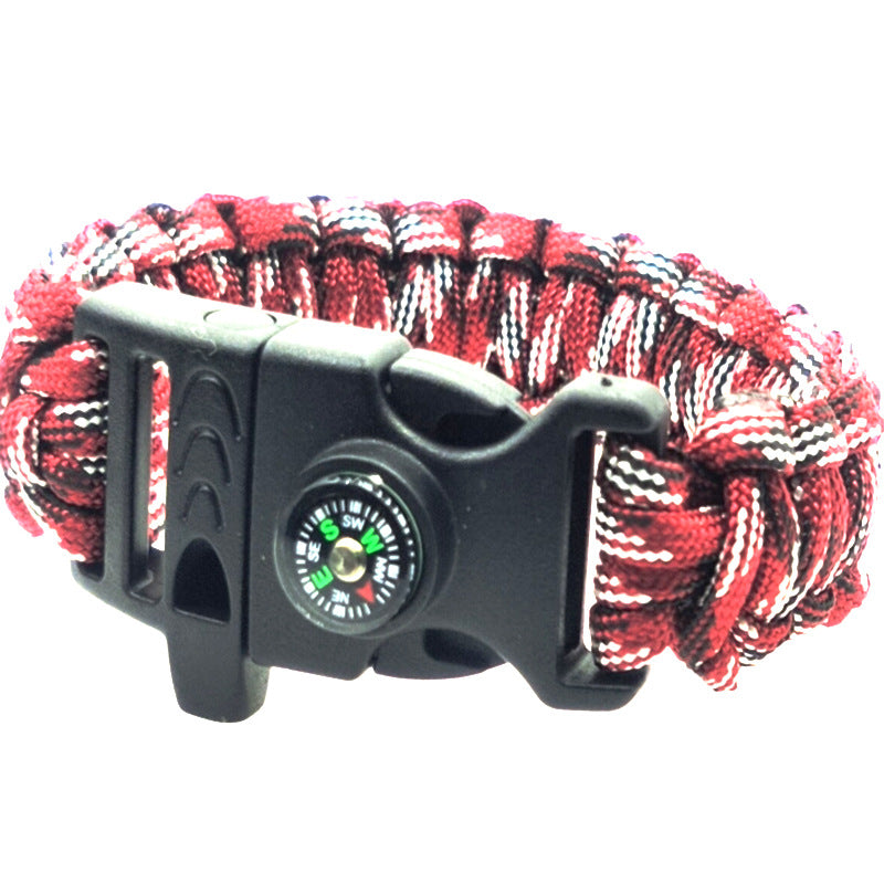 Parachute Cord Emergency Survival Mountaineering Compass Bracelets