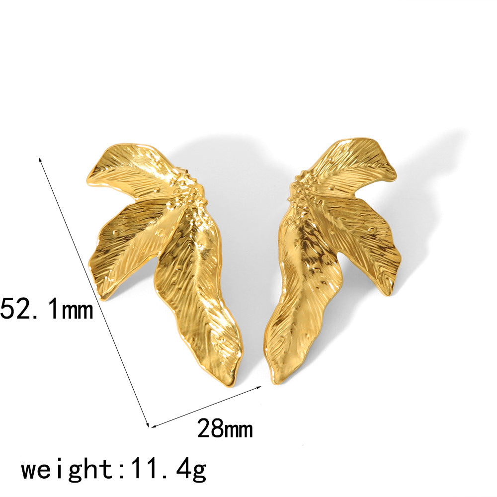 Flower Niche High-grade Butterfly Stainless Steel Earrings