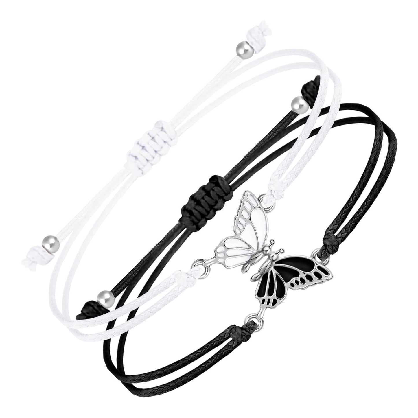 Couple Friendship Gift Flat Knot Woven Adjustable Color Wax Bracelet