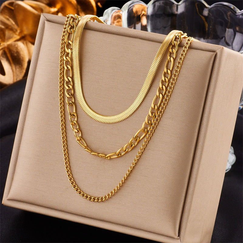 Creative Design Irregular Chain Diamond Square Necklaces