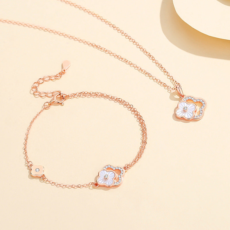 Summer Clover Sterling Sier Style Light Luxury Bracelets