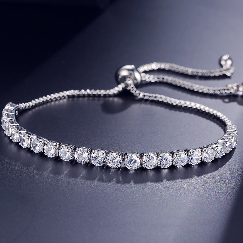 Geometric Round Zircon Female Personality Adjustable Bracelet