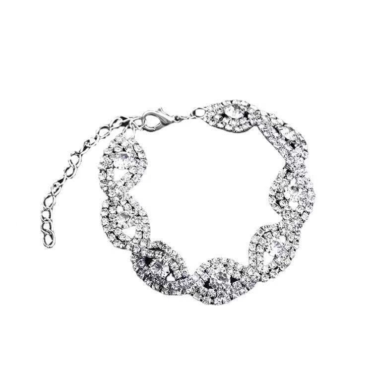 Women's Fashion Rhinestone Simple Square Geometric Diamond Bracelets