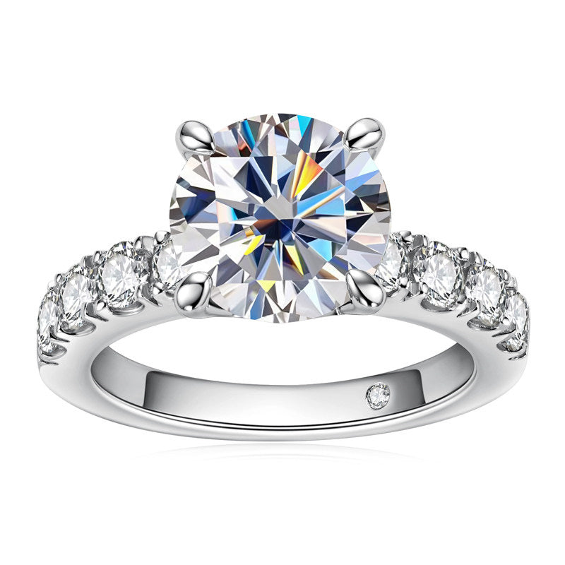 Women's Sier Plated Moissanite High-grade Niche Rings