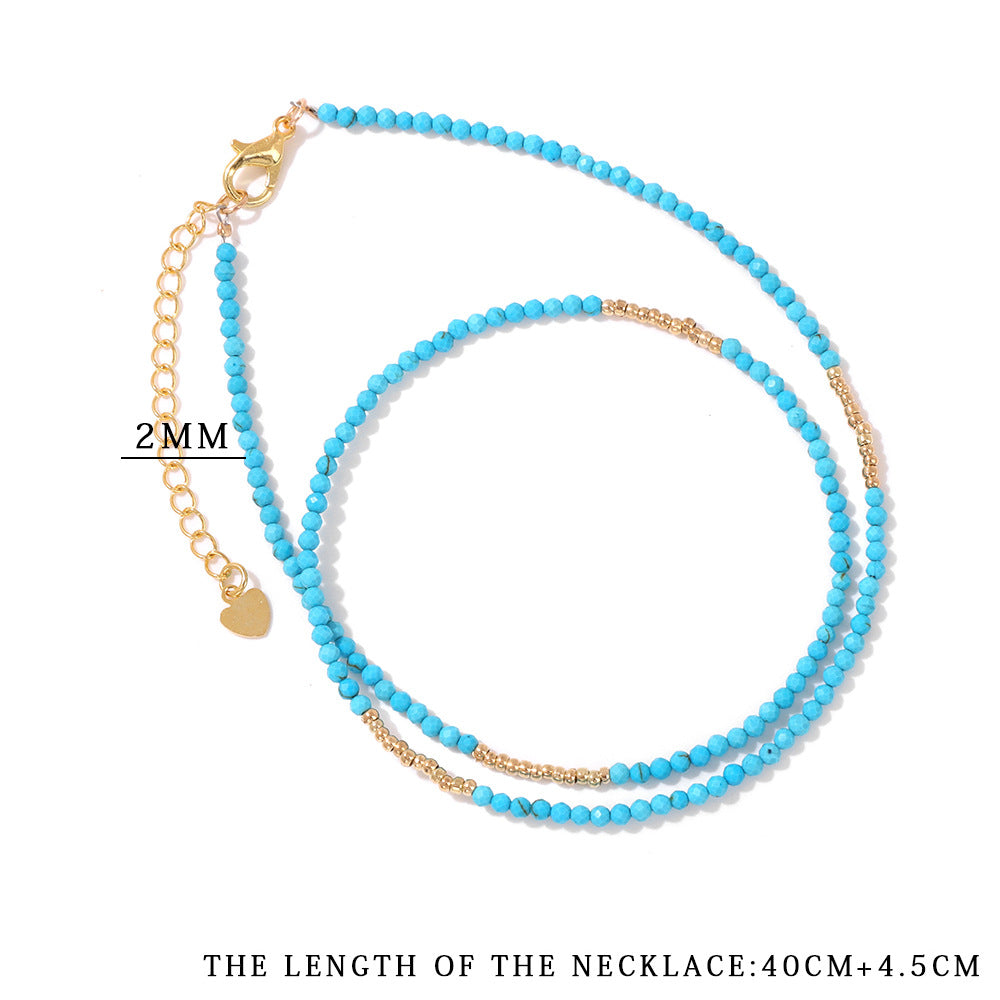 Stone Beading Clavicle Chain Female Niche Necklaces