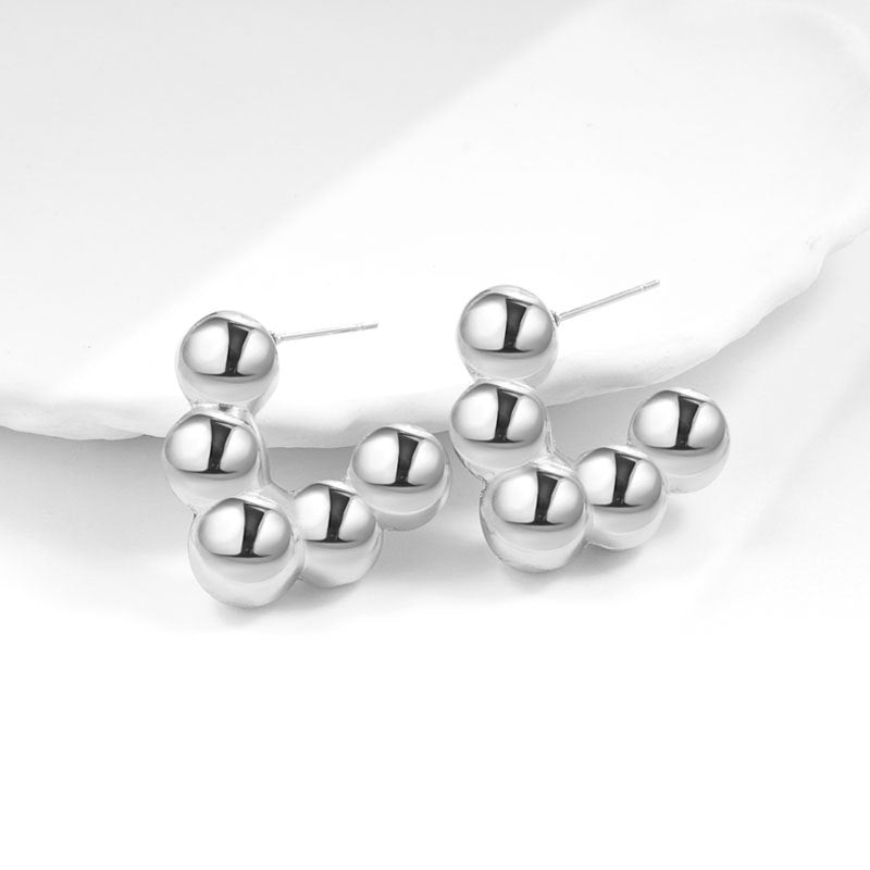 Shaped Tube Exaggerated Style Light Luxury Fashion Simple Niche Earrings