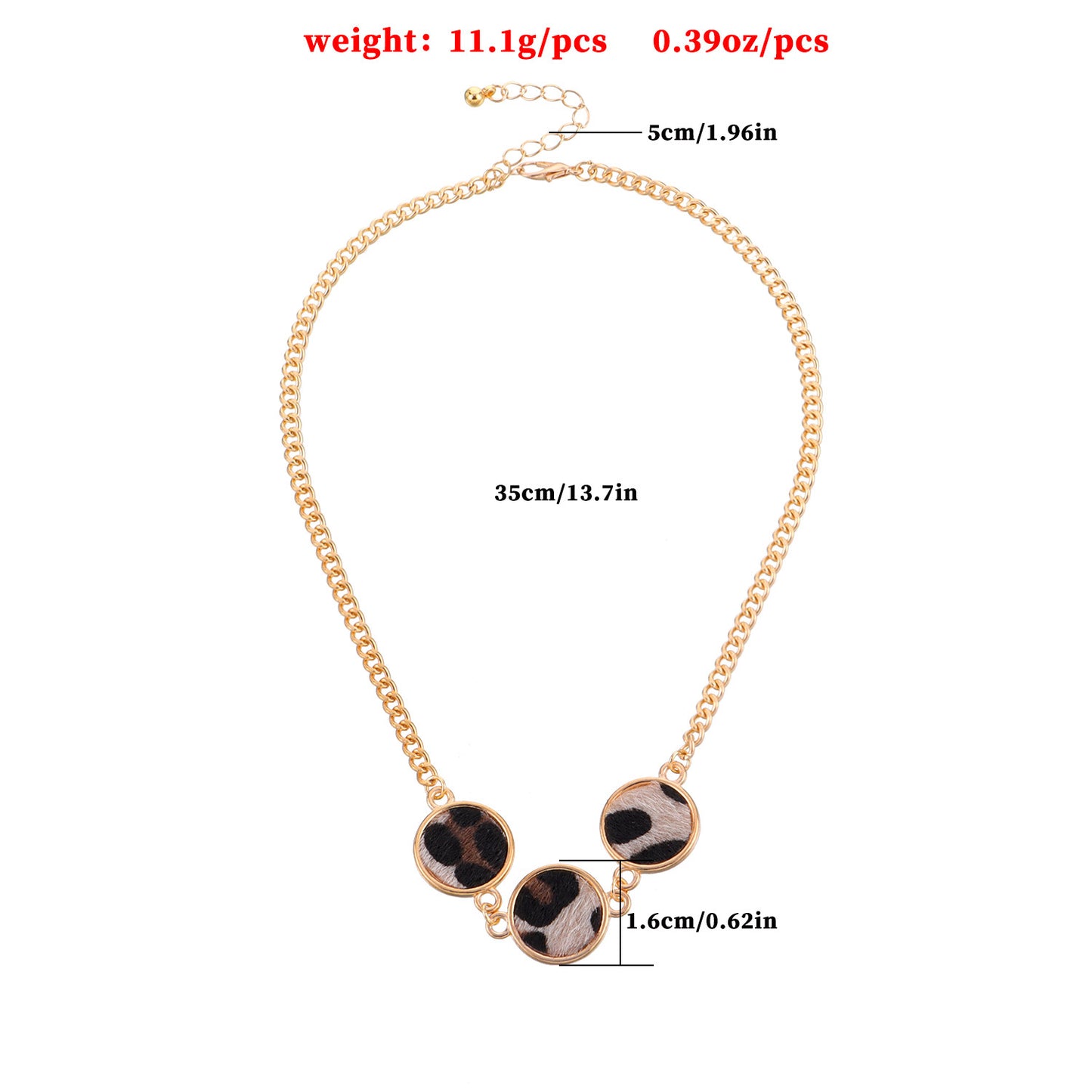 Fashion Leopard Print Wafer Trend Female Necklaces