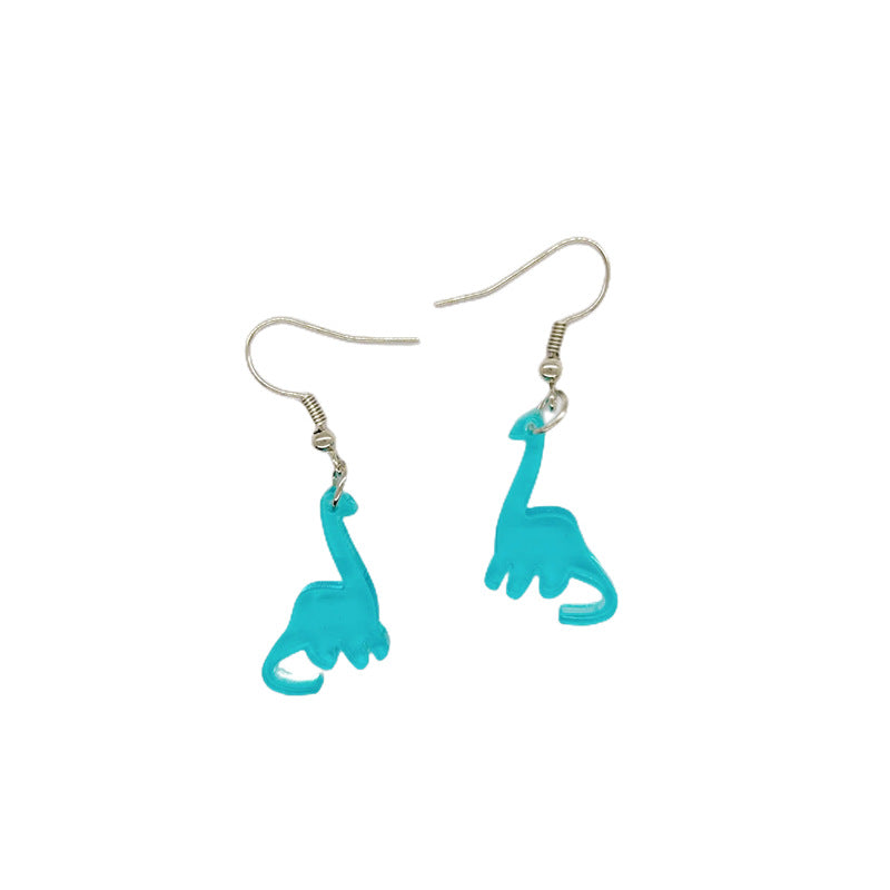 Cute Cartoon Colorful Tyrannosaurus Rex Small Earrings