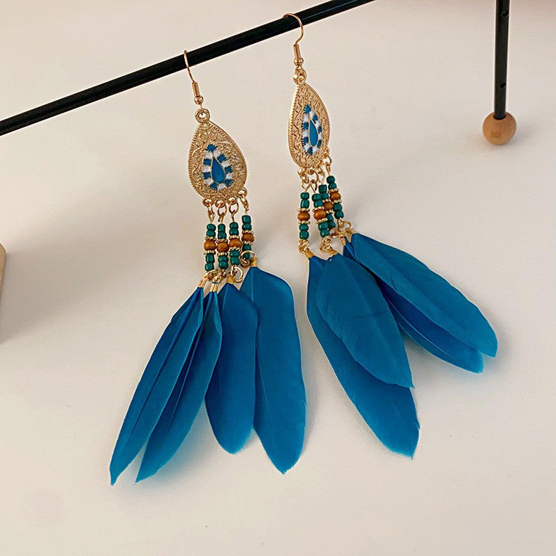 Tassel Niche Ethnic Style Ear Hook Temperament Earrings