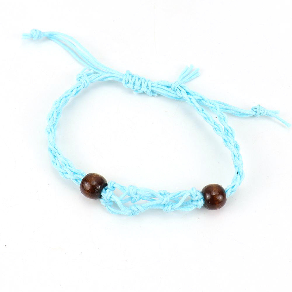 Hand-woven Net Pocket Wrist Adjustable Telescopic Bracelets