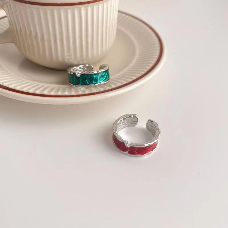 Women's & Men's Wide Version Cold Style Personality Single Couple Rings