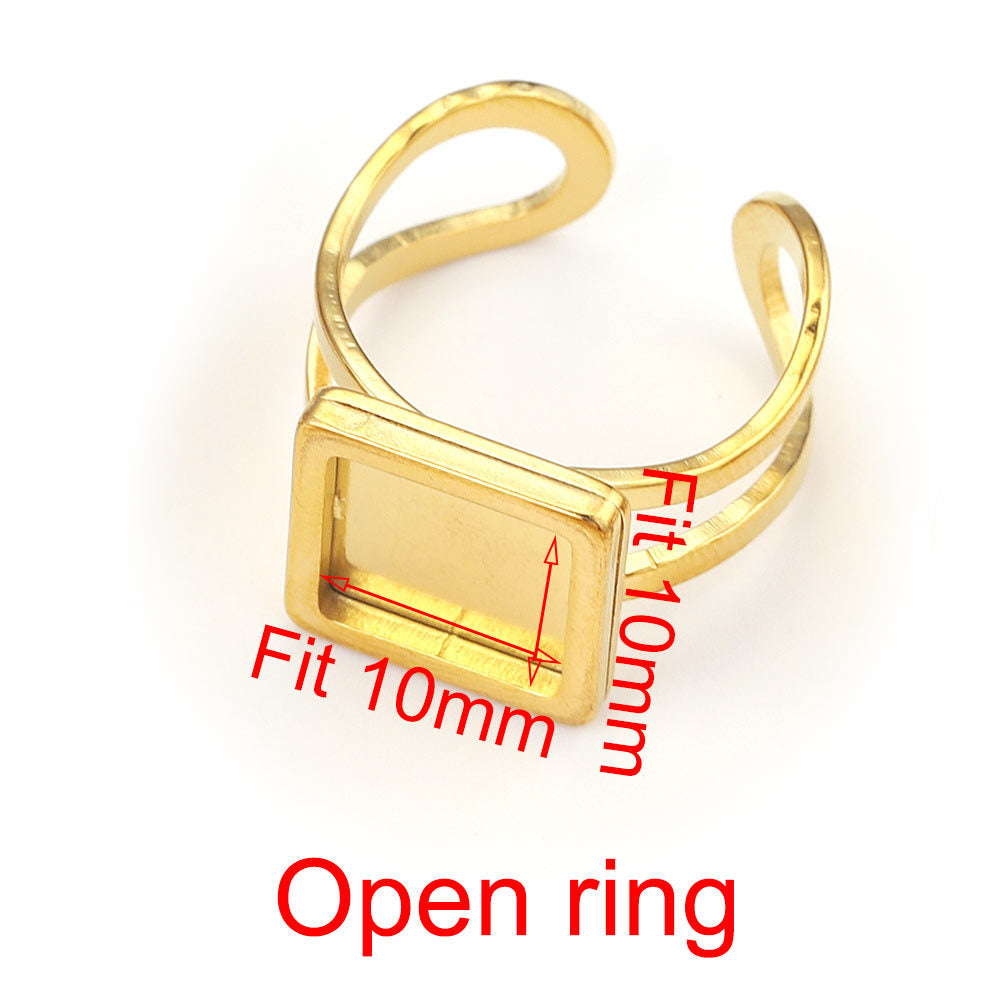 Stainless Steel Adjustable Round Tray Square Ring