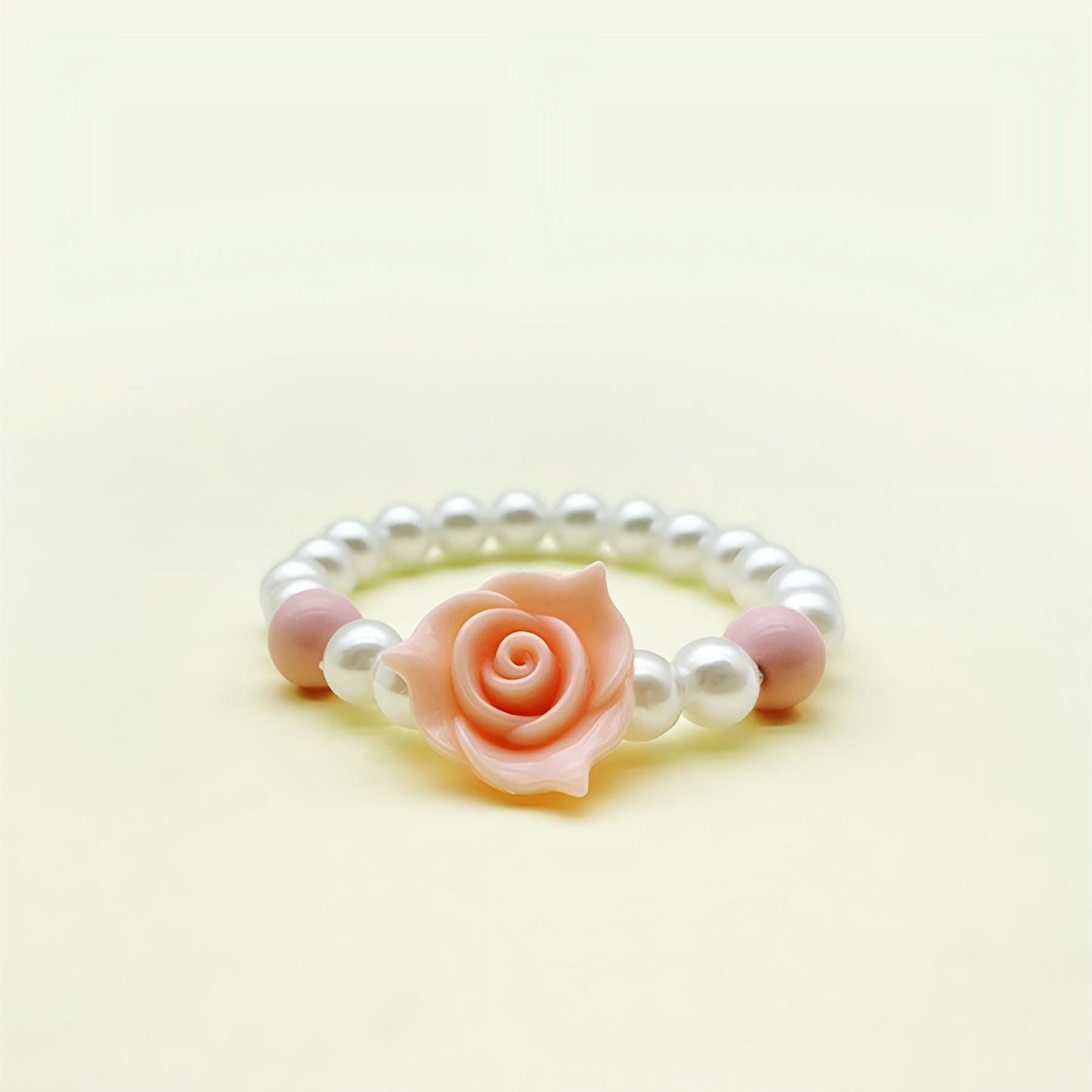 Children's Acrylic Petal Macaron Color Cute Pearl Bracelets