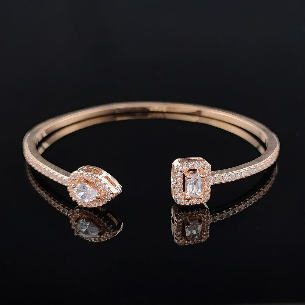 Irregular Opening Adjustable Personality Light Luxury Design Bracelet