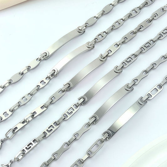 Creative Stainless Steel Curved Fashion Couple Bracelet