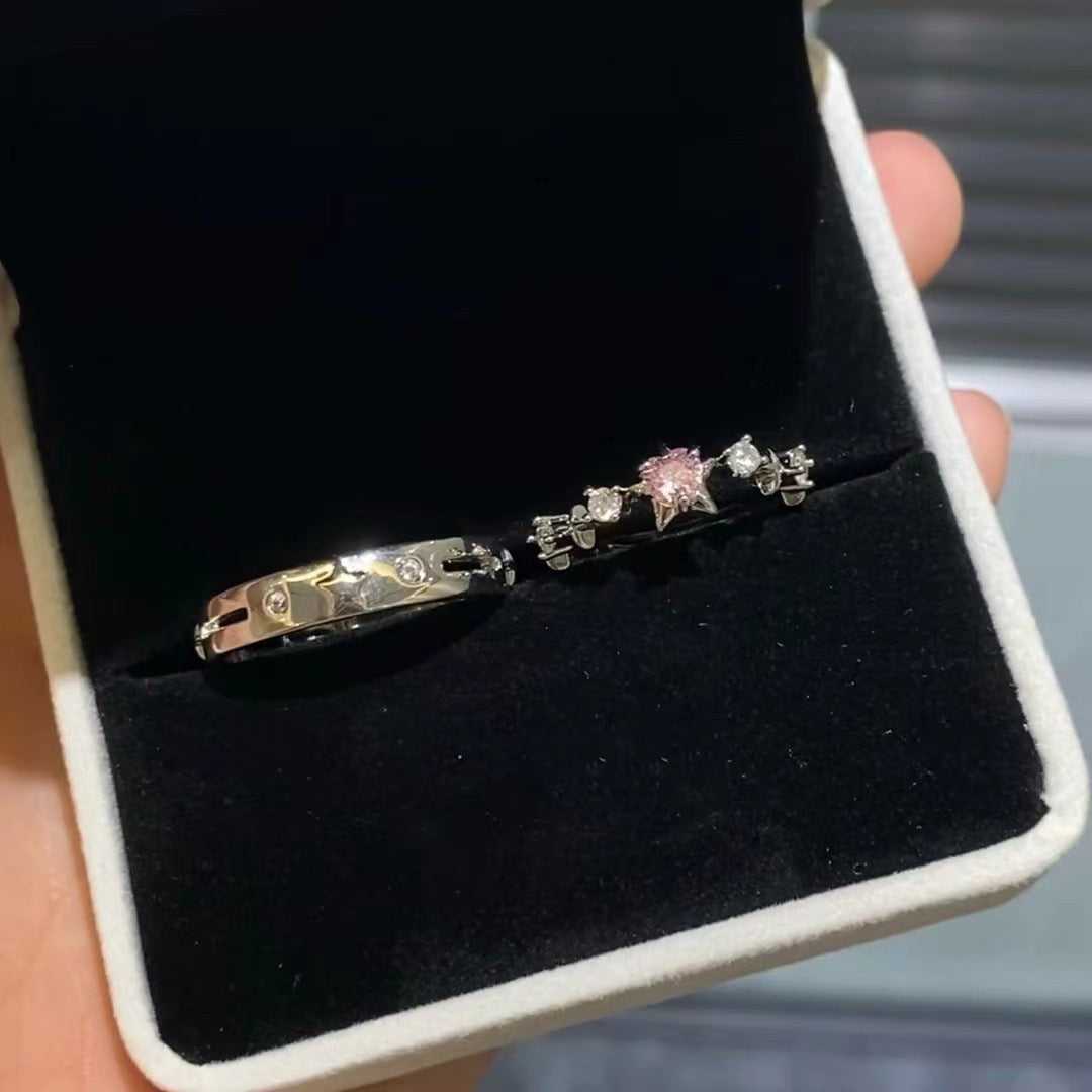 Pair Simple Gift Male Index Finger Adjustable Rings