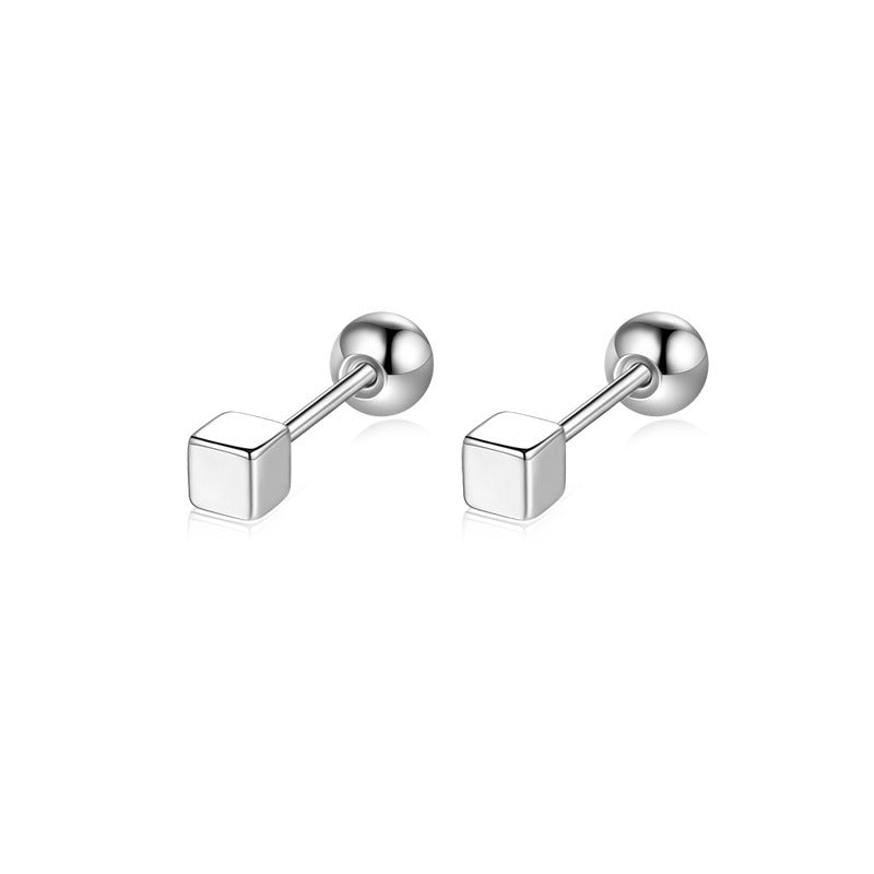 Sier Titanium Stainless Steel Love Clover Earrings