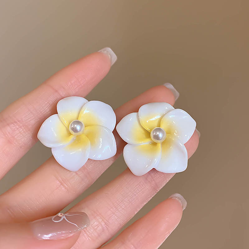 Women's Series Flower Vacation Style Niche High-grade Earrings