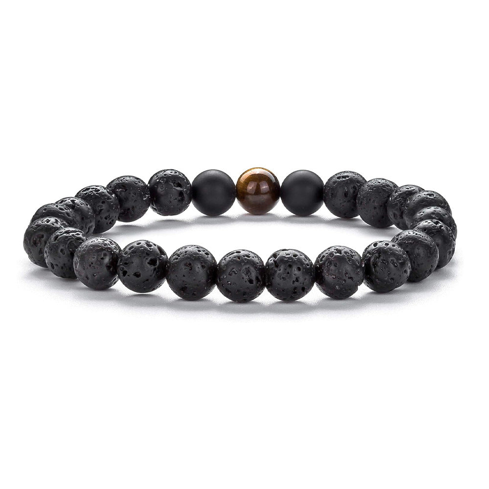 Tigereye Volcanic Rock Bead Couple Girlfriends Bracelets