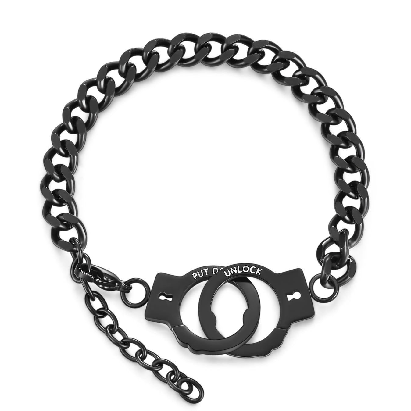 Women's Titanium Steel Simple Fashion Handcuffs Suit Interlocking Necklaces
