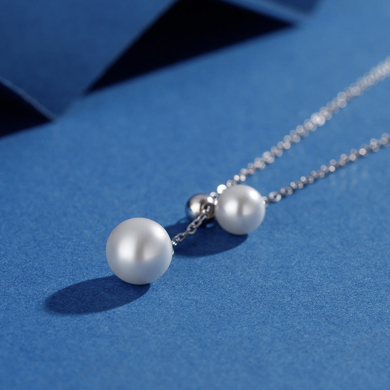 Women's French Pearl Sterling Sier Fashion Simple Necklaces