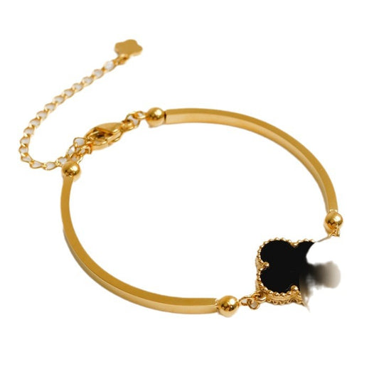 Steel High-grade Four-leaf Clover Female Simple Bracelets